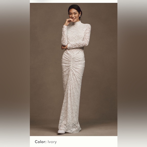 Ronny Kobo Collection Dresses & Skirts - Ronny Kobo Elegant Scorpio Lace Ruched Gown